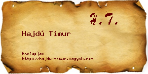 Hajdú Timur névjegykártya